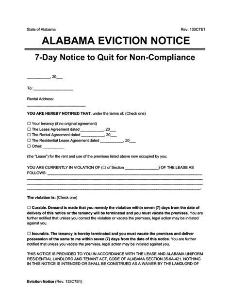 7 day eviction notice alabama pdf|alabama eviction notice to quit.